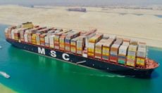 World’s Largest Container Ship Transits Suez Canal